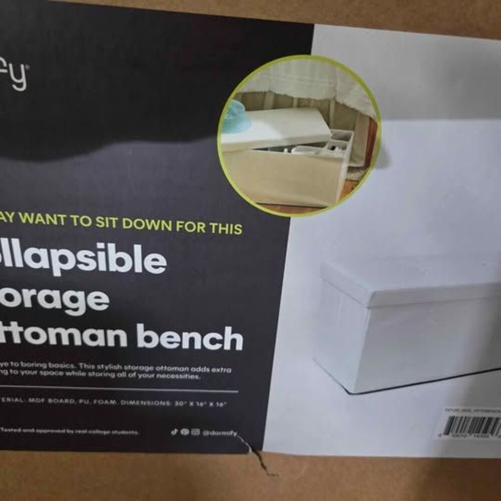 Dormify Collapsible Storage Ottoman Bench